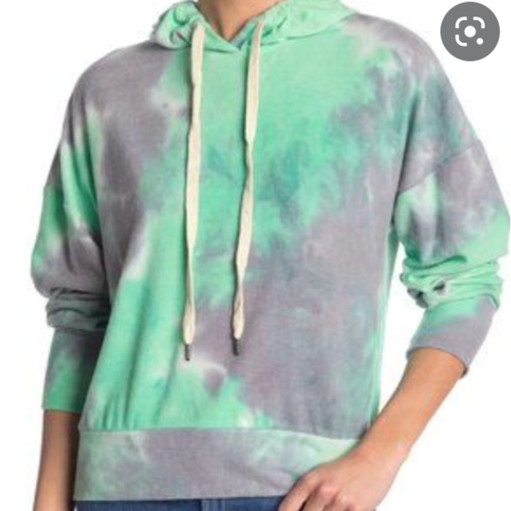 NWT Nordstrom ABOUND Tie Dye Hoodie In Green Tie Dye Size XS